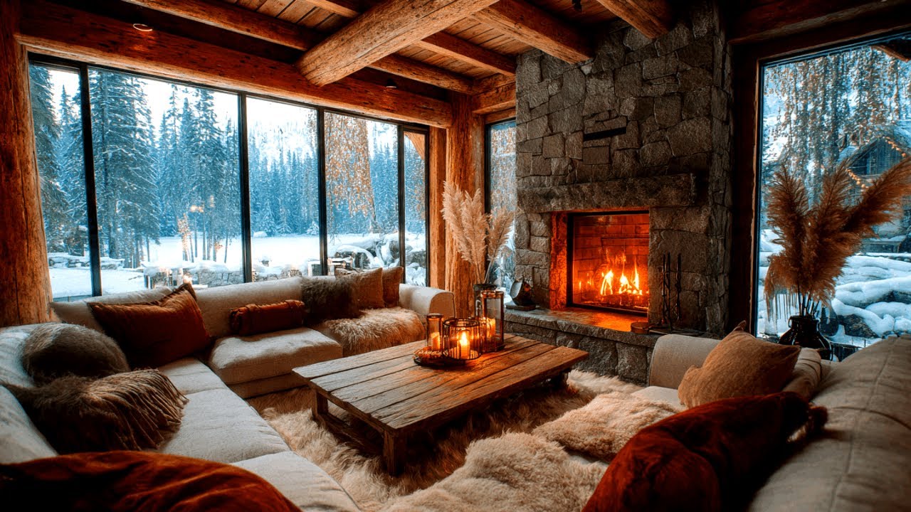 Joyful Happy Jazz Bossa Nova by the Fireplace for Study | Uplifting Good Mood 3