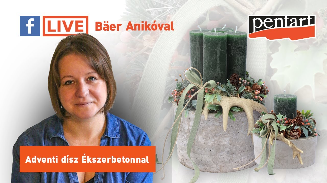 Adventi dísz Ékszerbetonnal Bäer Anikóval 1. rész / Advent decor with Jewelry concrete Part 1