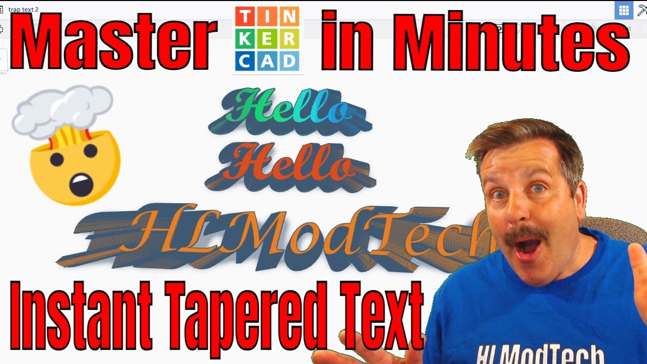 Создайте конический текст для 3D-печати БЫСТРО с помощью Tinkercad