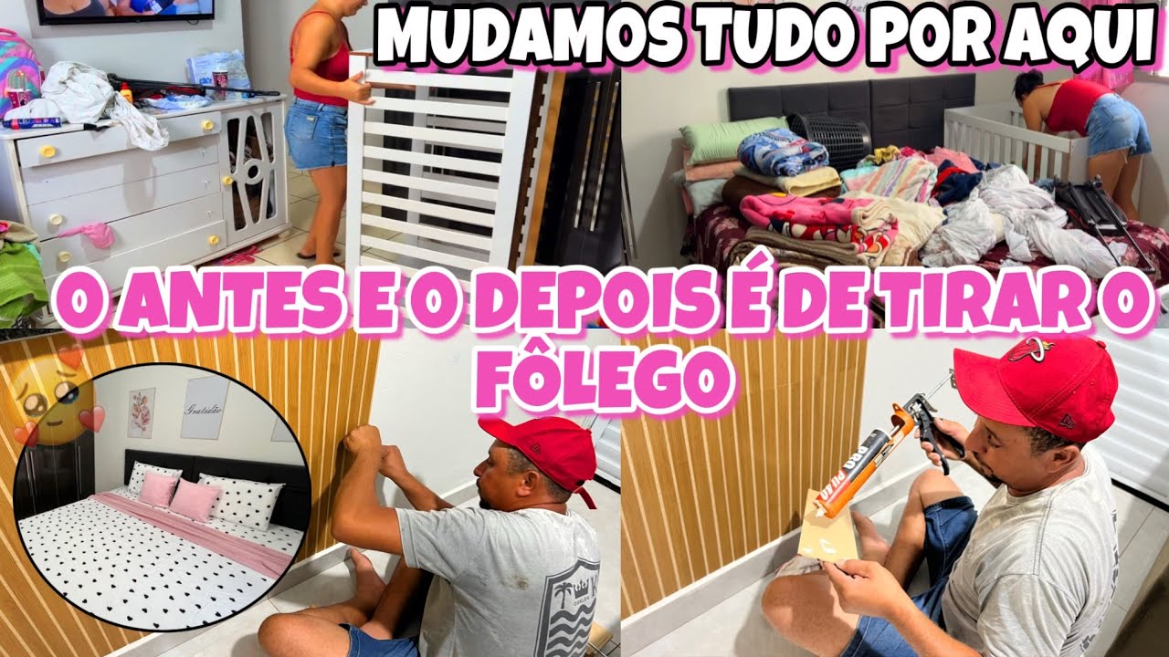 MEXI EM TUDO! QUE TRANSFORMAÇÃO CHOCANTE😱 MEU QUARTO ESTÁ IRRECONHECÍVEL- REFORMAMOS A COZINHA🛠️