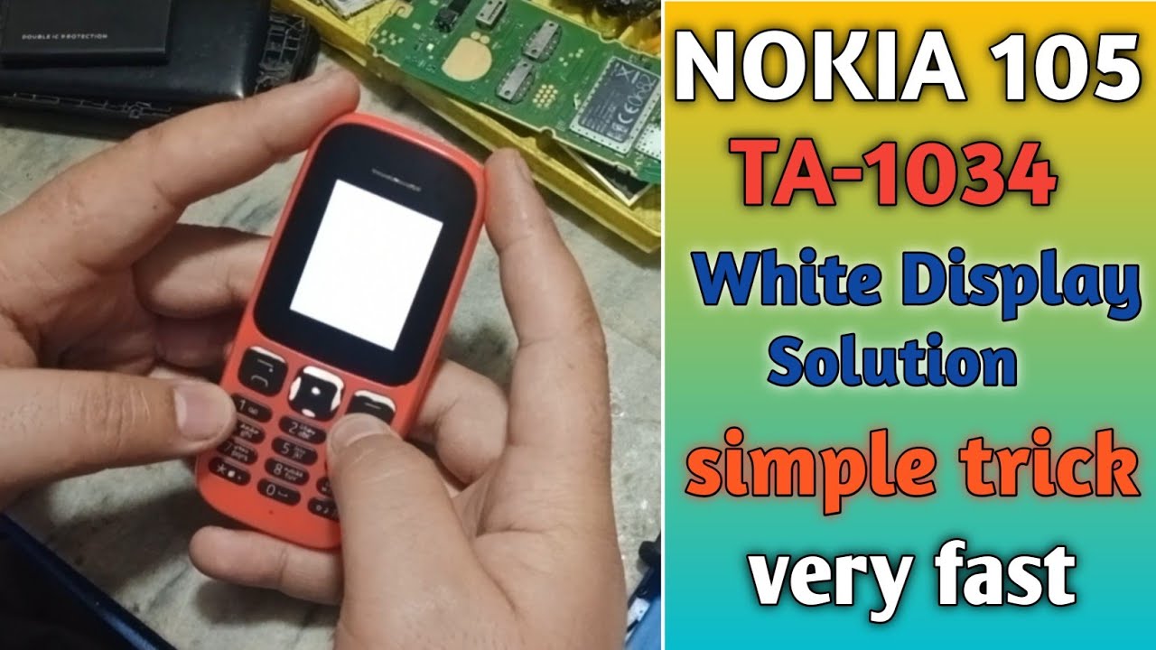 Nokia 105 TA-1034 White display solution.