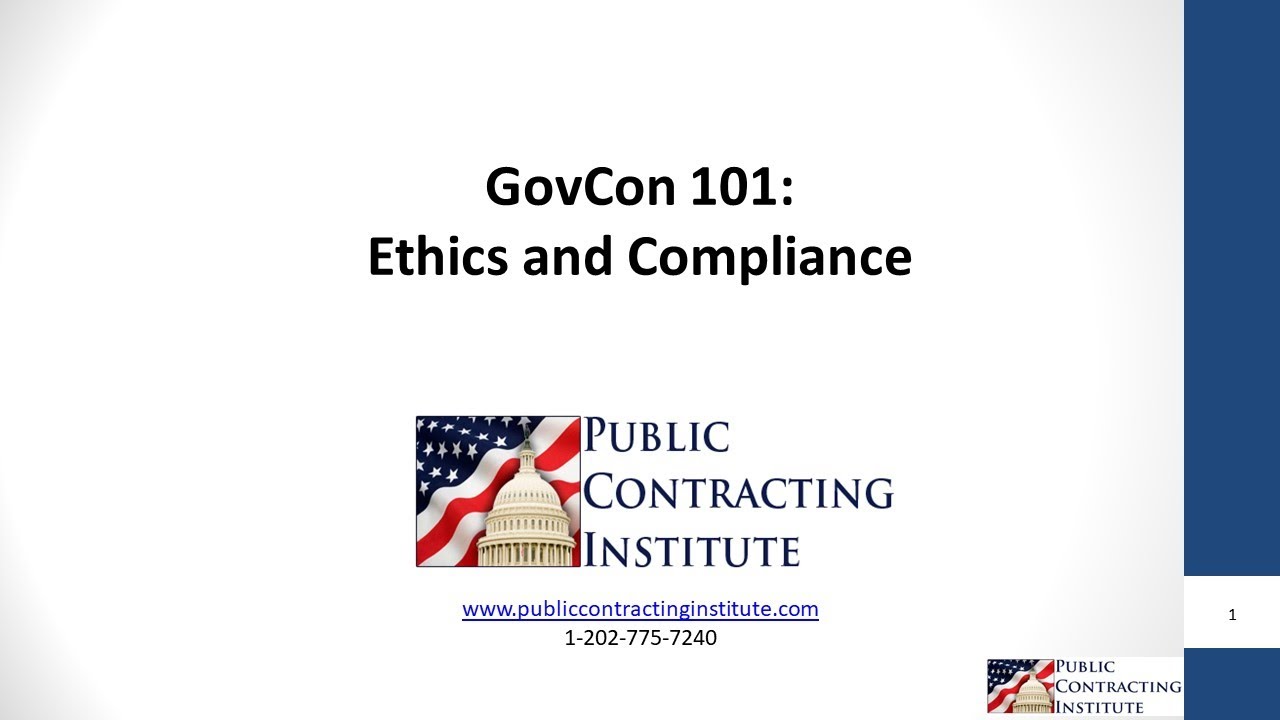 GovCon 101 - Ethics