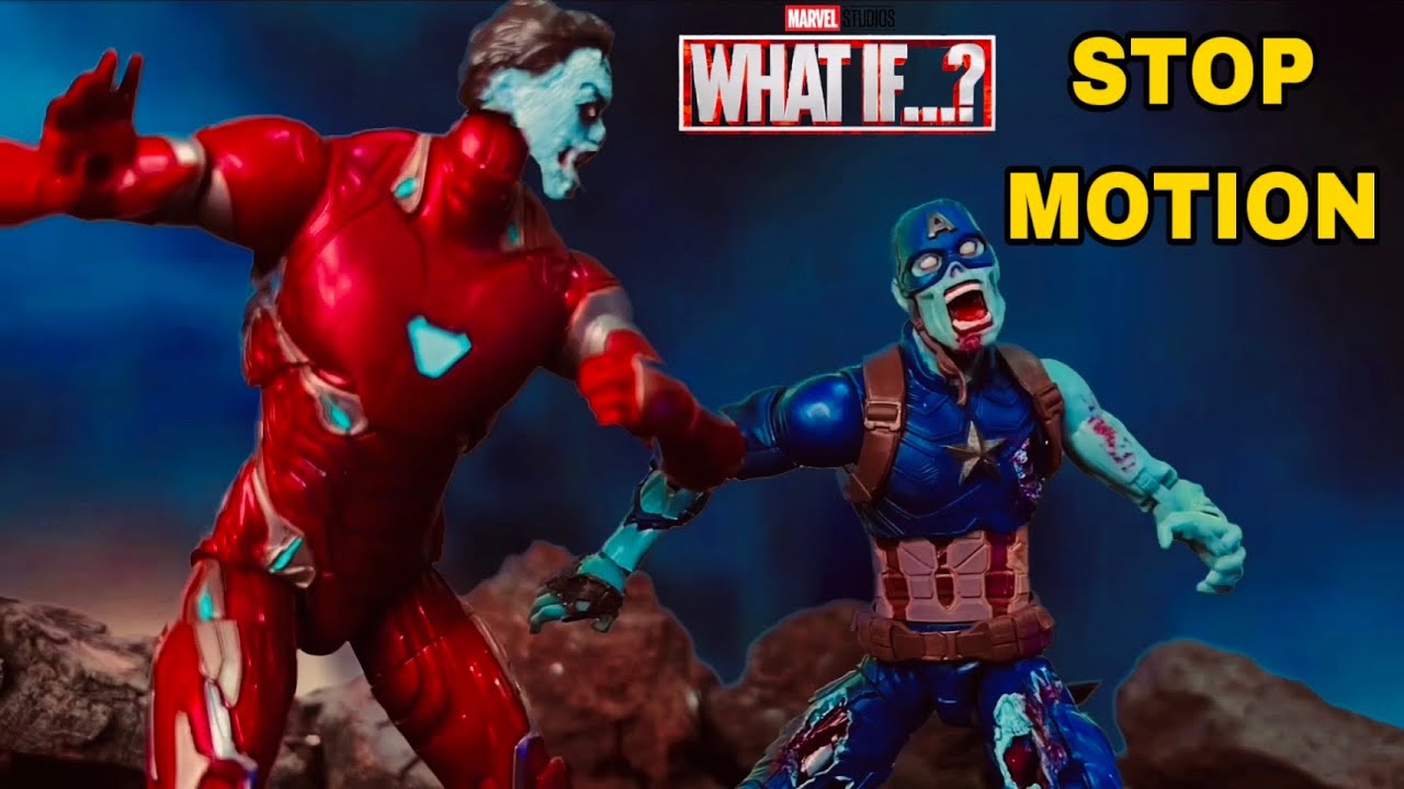 IRON MAN ZOMBIE vs CAP ZOMBIE Stop Motion