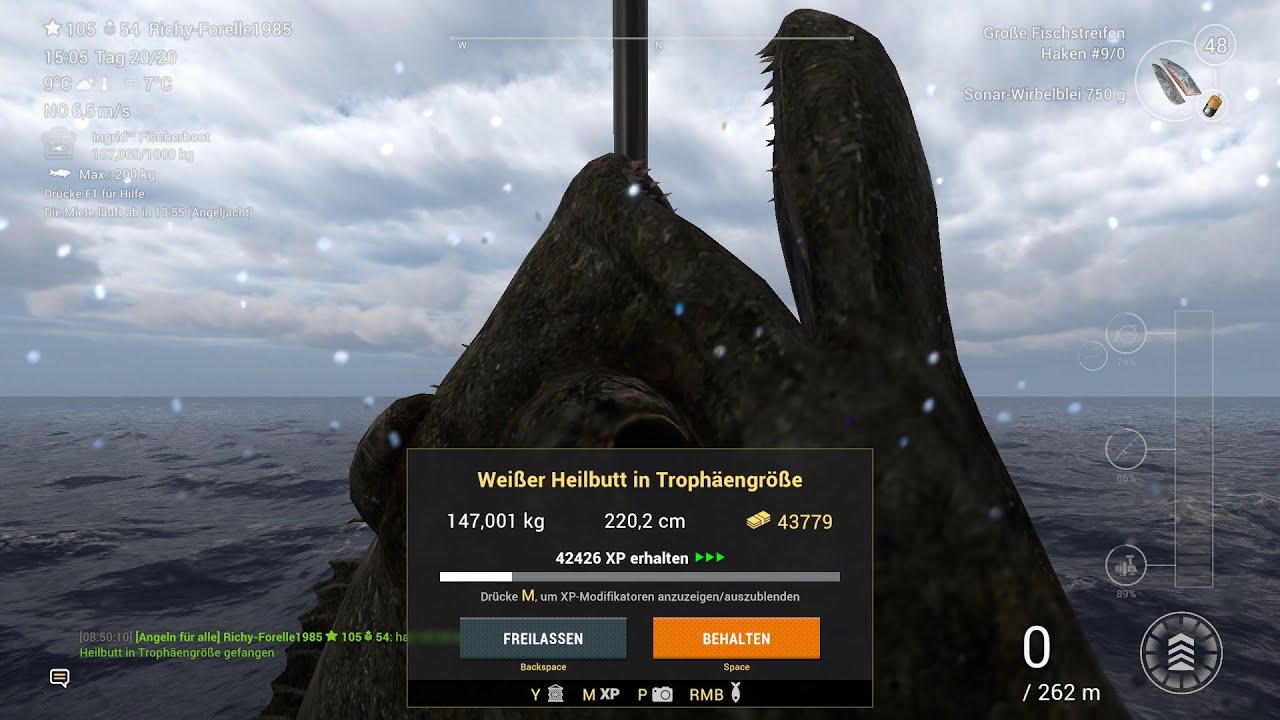 FP Skarland Fjord Weißer Heilbutt in Trophäe