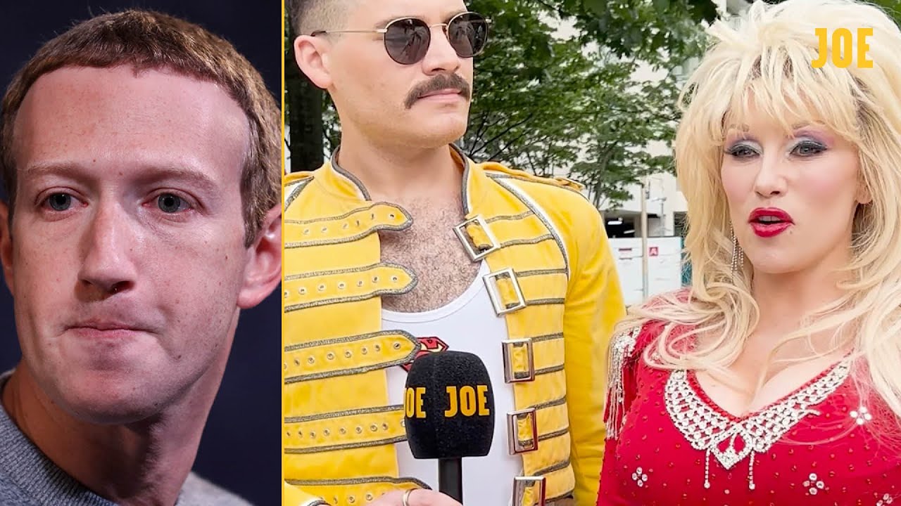 Tribute acts protest against Facebook in surreal picket line