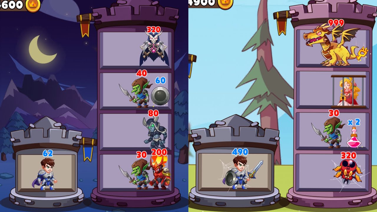 Hero Tower War - Math Puzzle - Level 1-50 Gameplay Android, iOS