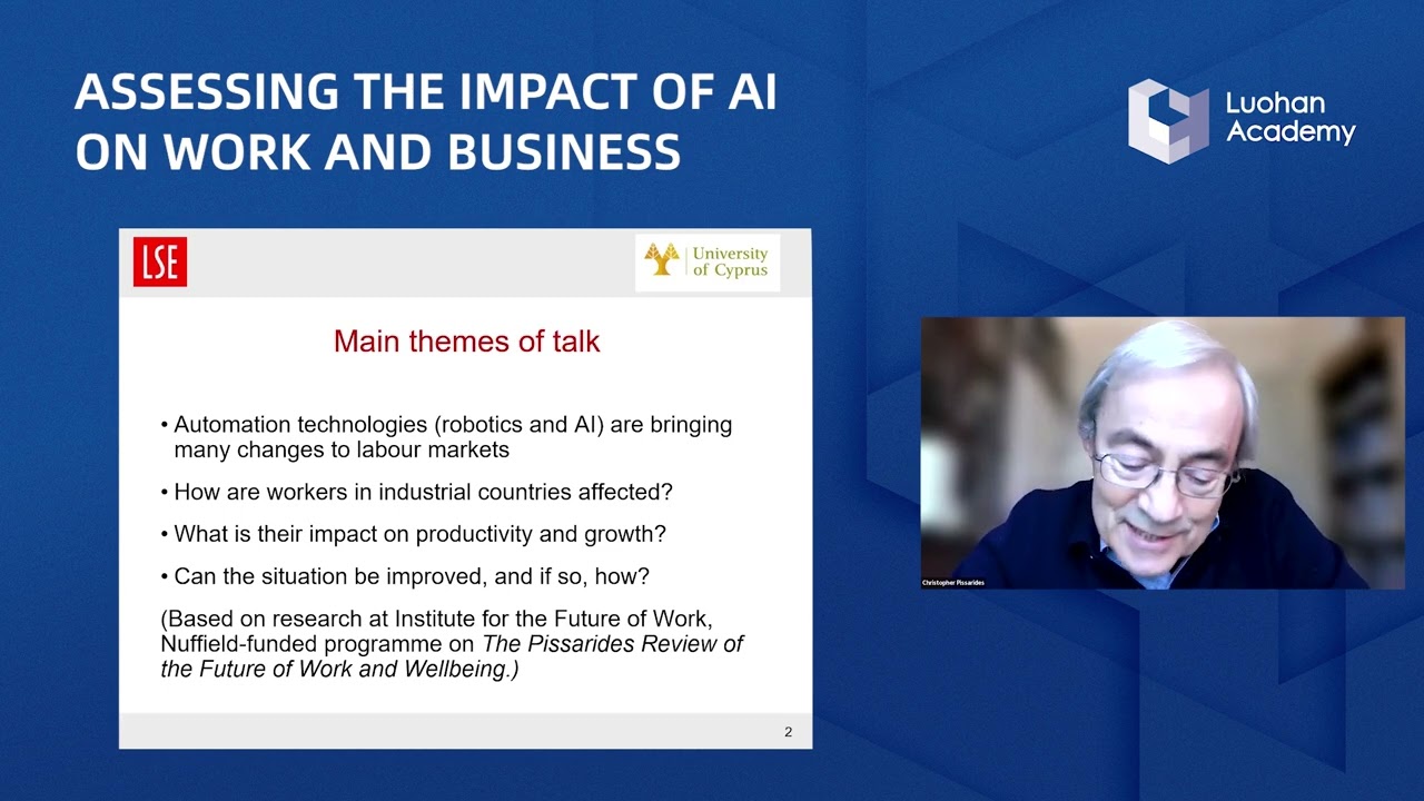 Christopher Pissarides | Wellbeing at Work and Productivity in the Age of AI