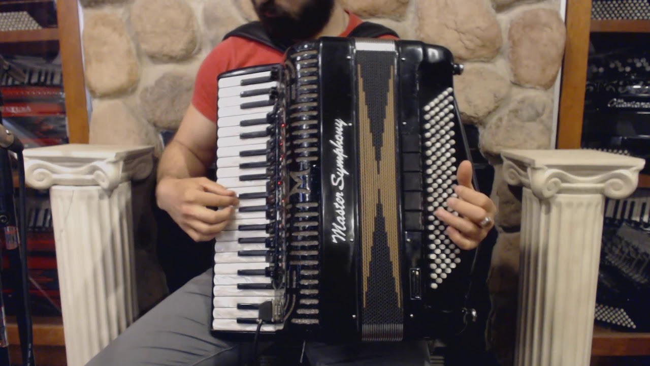 3729 - Black Master Symphony Professional Master Melody Digital Piano Accordion 41 120 $1999