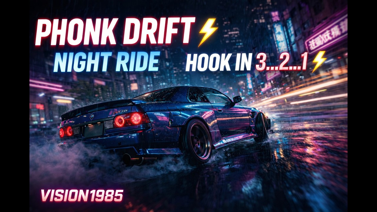 PHONK DRIFT ⚡ Night Ride | Dark Neon Street Racing | 4K Visuals