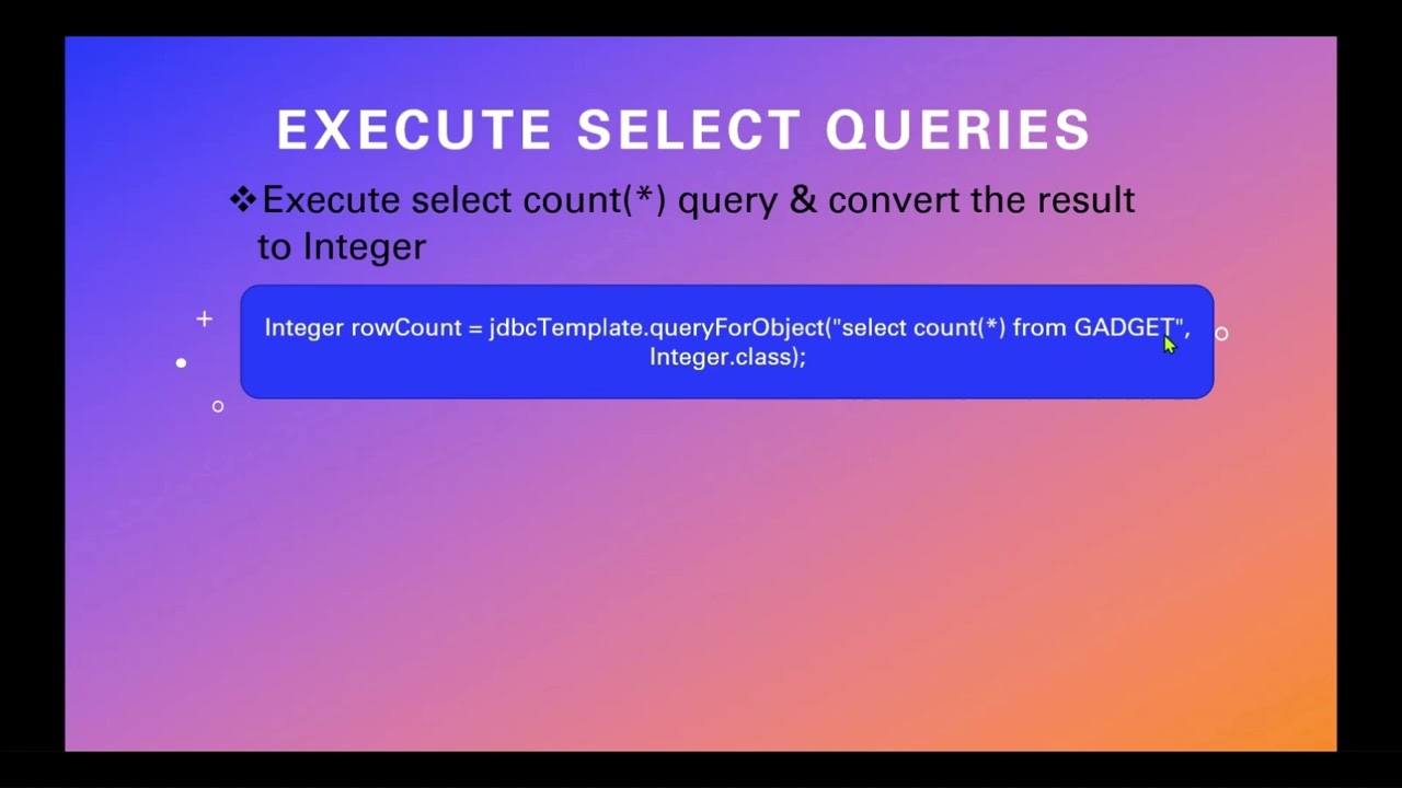JdbcTemplate QueryForObject Example | Jdbc Template | queryForObject | Spring Boot |