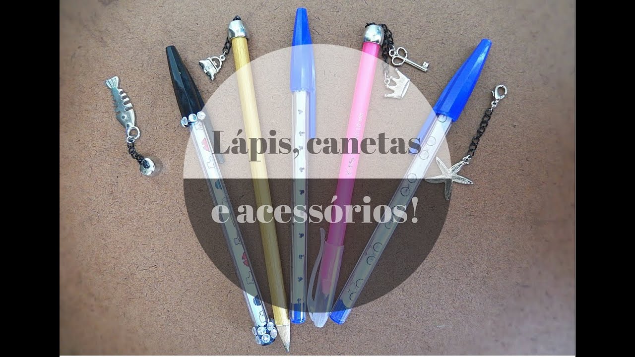 DIY: Customize lápis, canetas e acessórios! (ponteira para lápis e chaveiro para estojo/mochila)