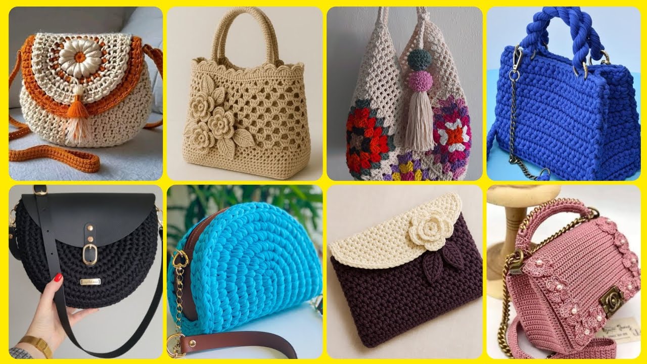 Crochet Bag || granny square crochet bag tutorial || crochet purse tutorial/crochet bag pattern