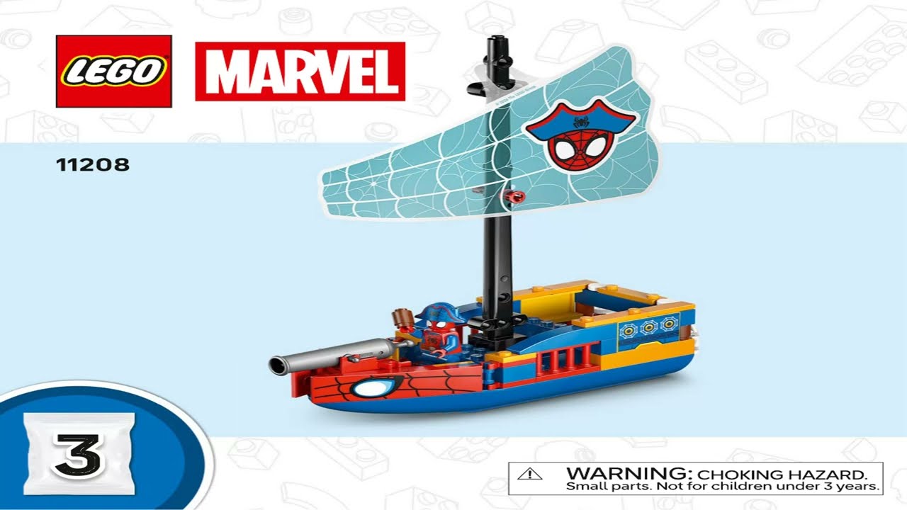 LEGO Instructions - Marvel Super Heroes - 11208 - Team Spidey Pirate Ship (Book 3)
