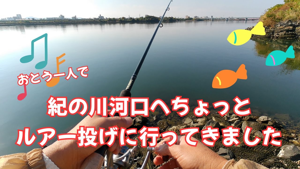 【紀の川河口でルアー】マゴチ、ヒラメ釣れるのかな？ちょこっと投げてきました。