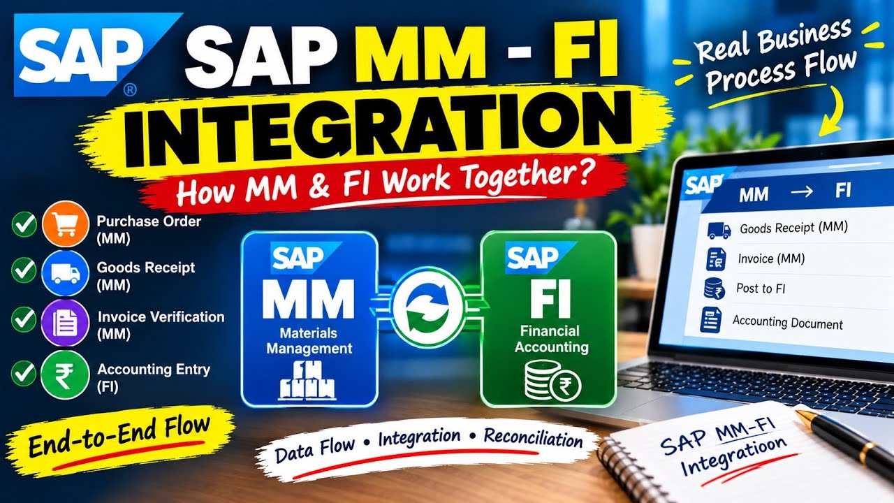 SAP MM FI Integration || Automatic account Determination || Automatic Posting