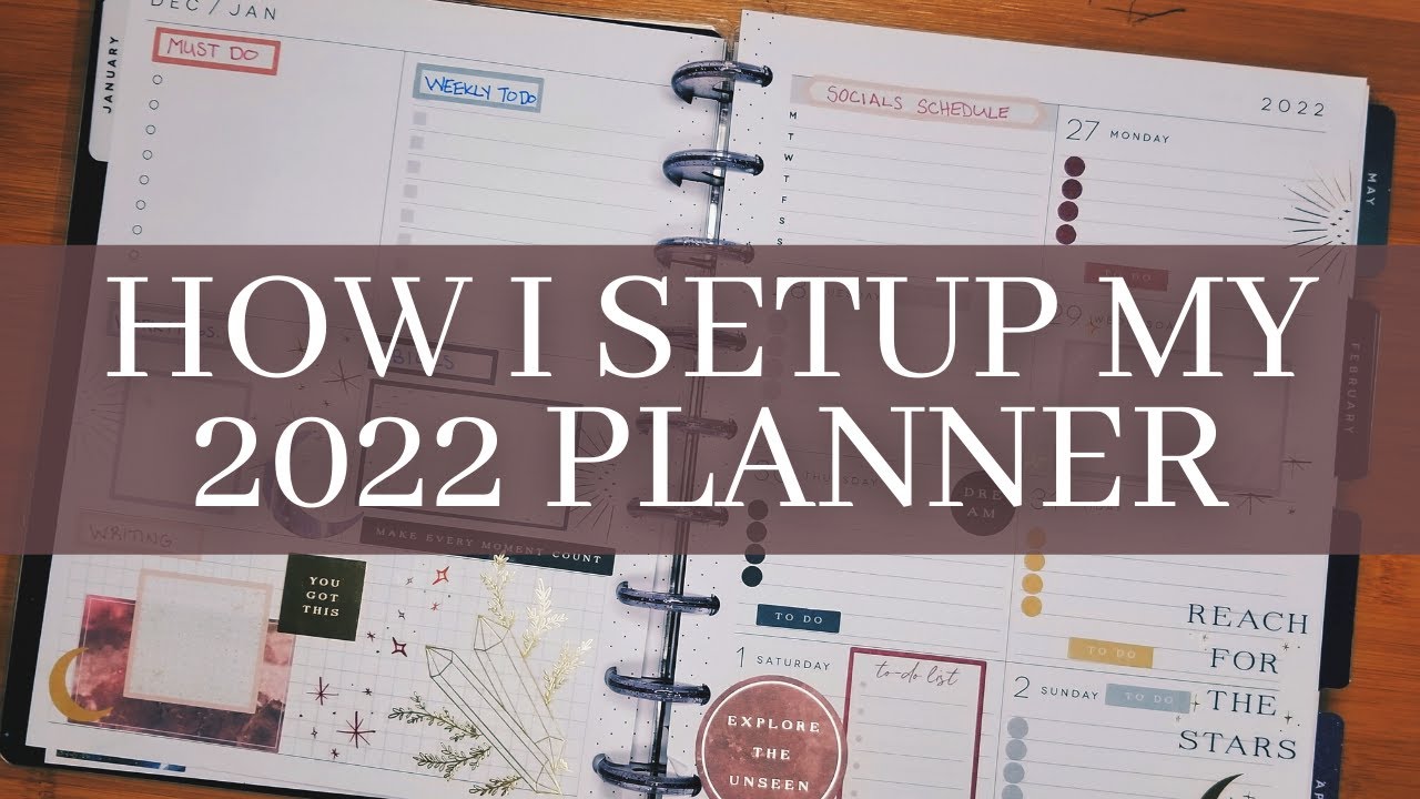 How I Organized My Planner for 2022 | happy planner dashboard layout