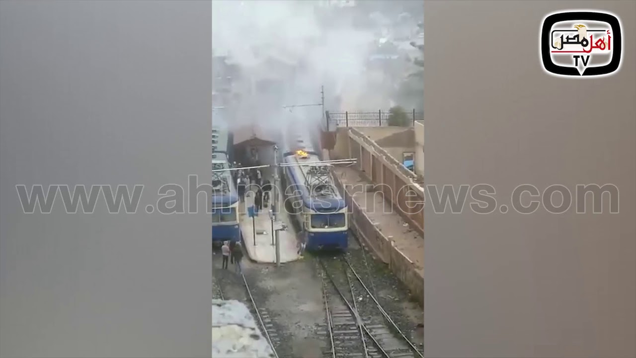 أهل مصر | حريق في ترام الرمل شرق الإسكندرية.. و