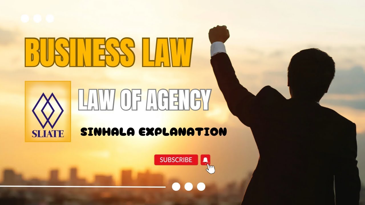 Business Law | Law of Agency | HNDA | Sinhala Explanation