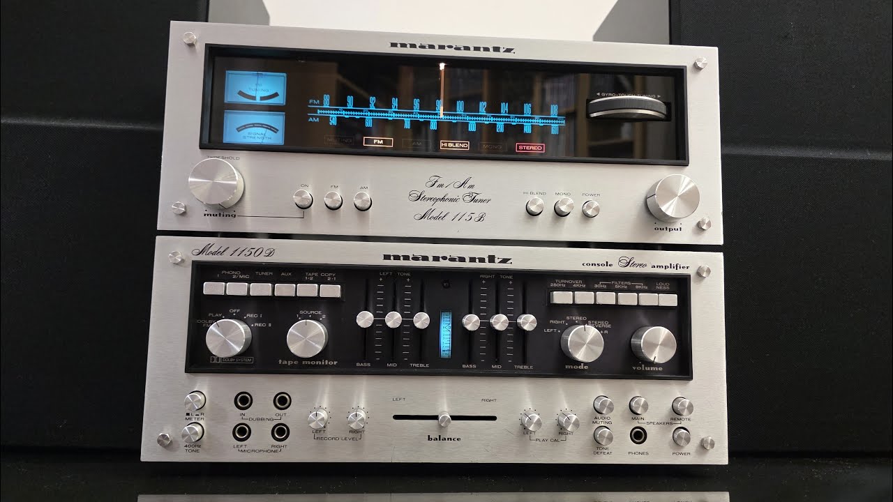 Marantz 1150D console Stereo amplifier & Marantz 115B Stereo Tuner - Japan, 1978