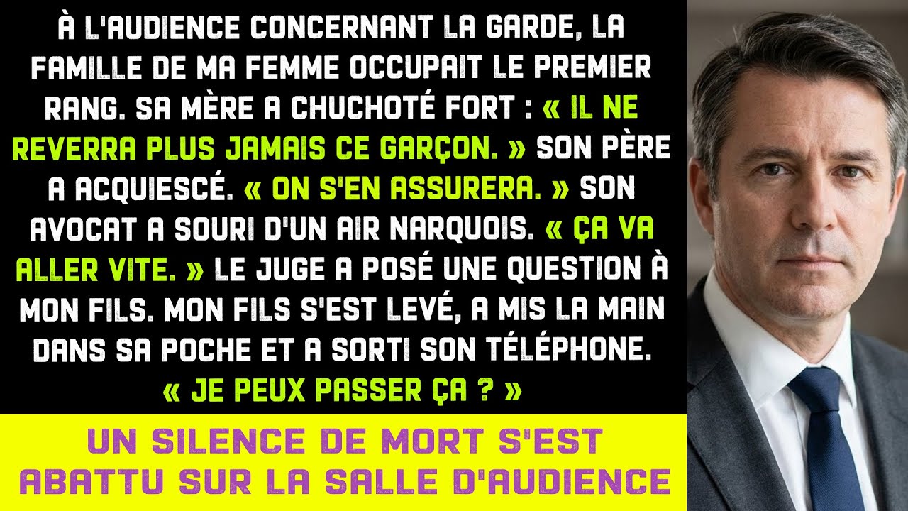 Sa famille a dit : «Il ne reverra jamais ce garçon» Mon fils a sorti son téléphone. La cour s'est...
