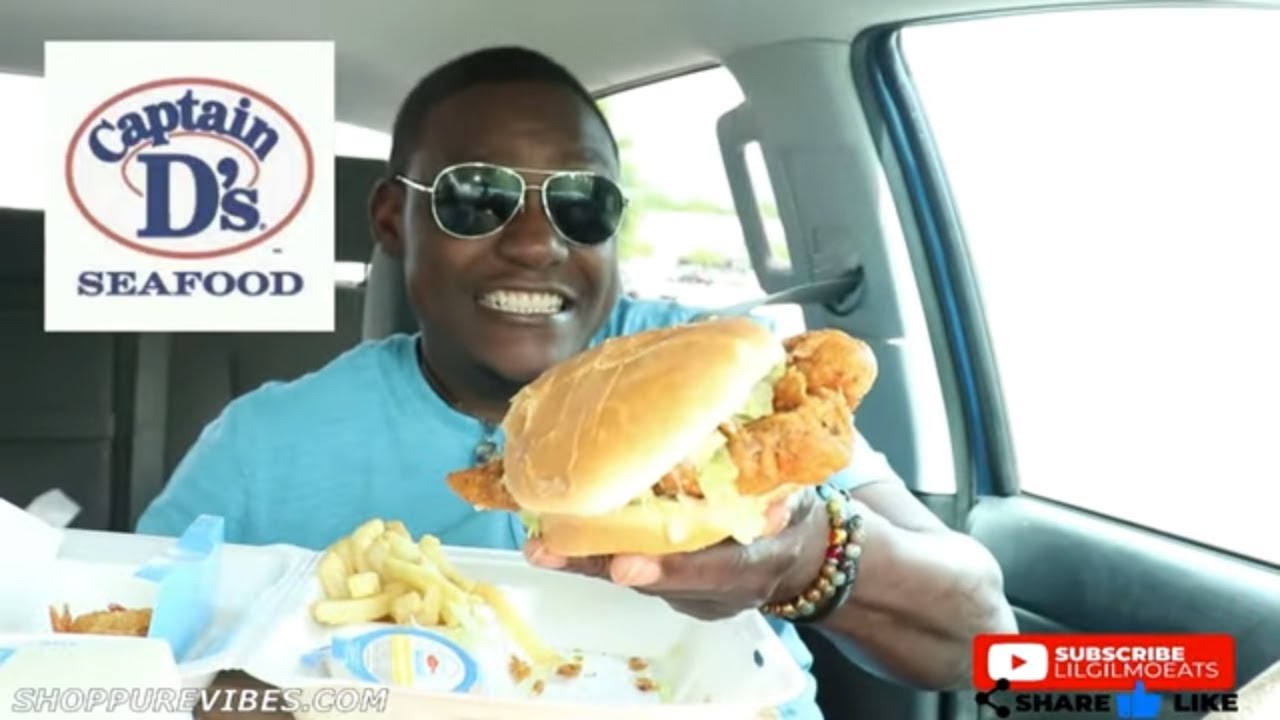 CAPTAIN D'S NEW GIANT SPICY FISH SANDWICH MUKBANG | EATING SHOW | A MOVIE IS STILL SCARY YEARS LATER