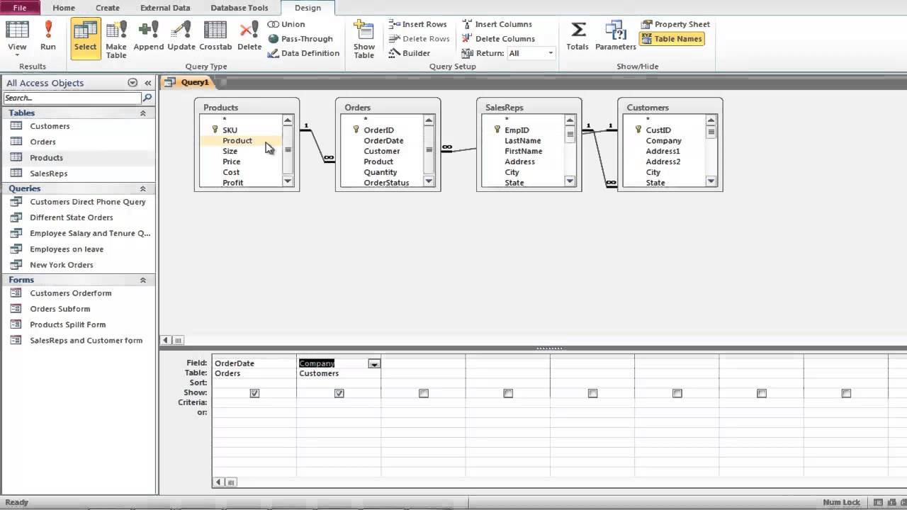 Как создать запрос на вычисление в Microsoft Access