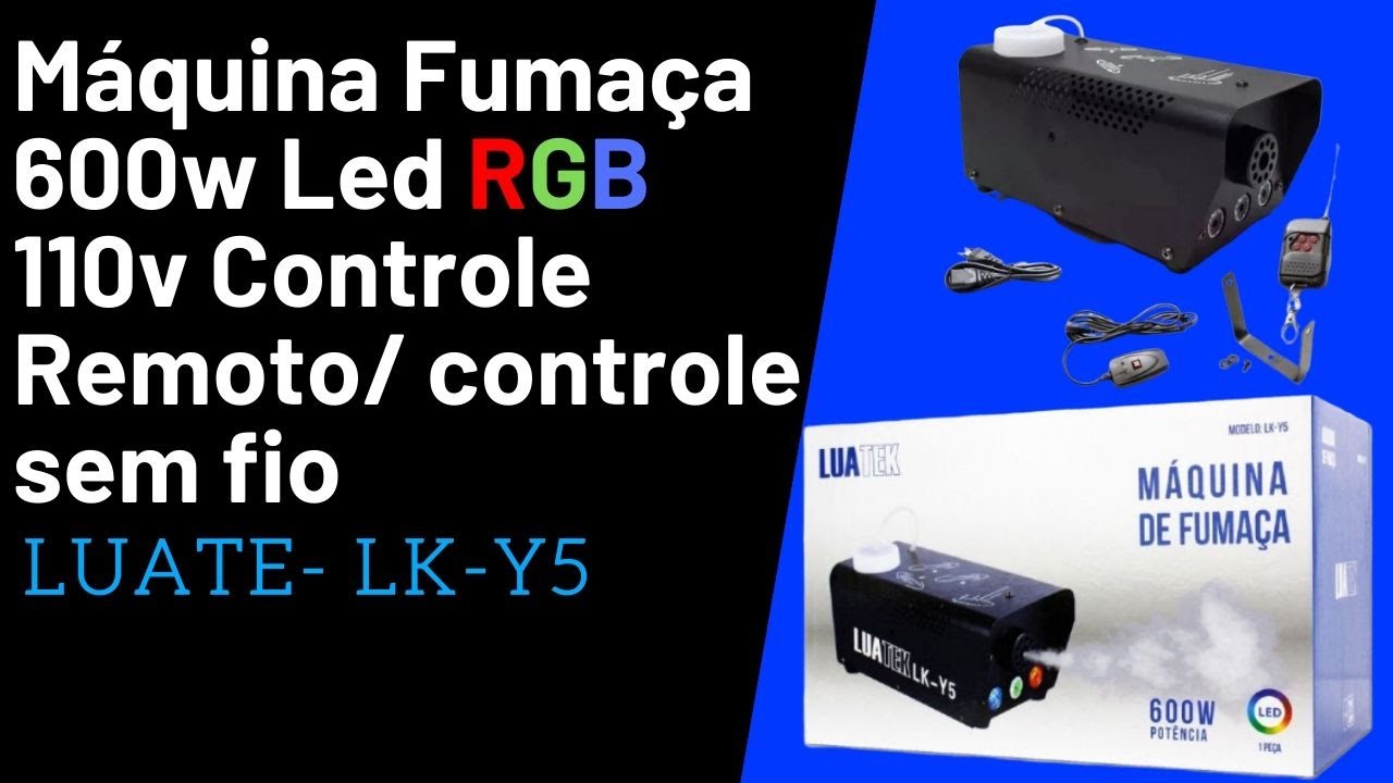 Máquina de  Fumaça 600w Led Rgb 110v OU 200V Controle Remoto/ controle sem fio LUATEK - LK - Y5