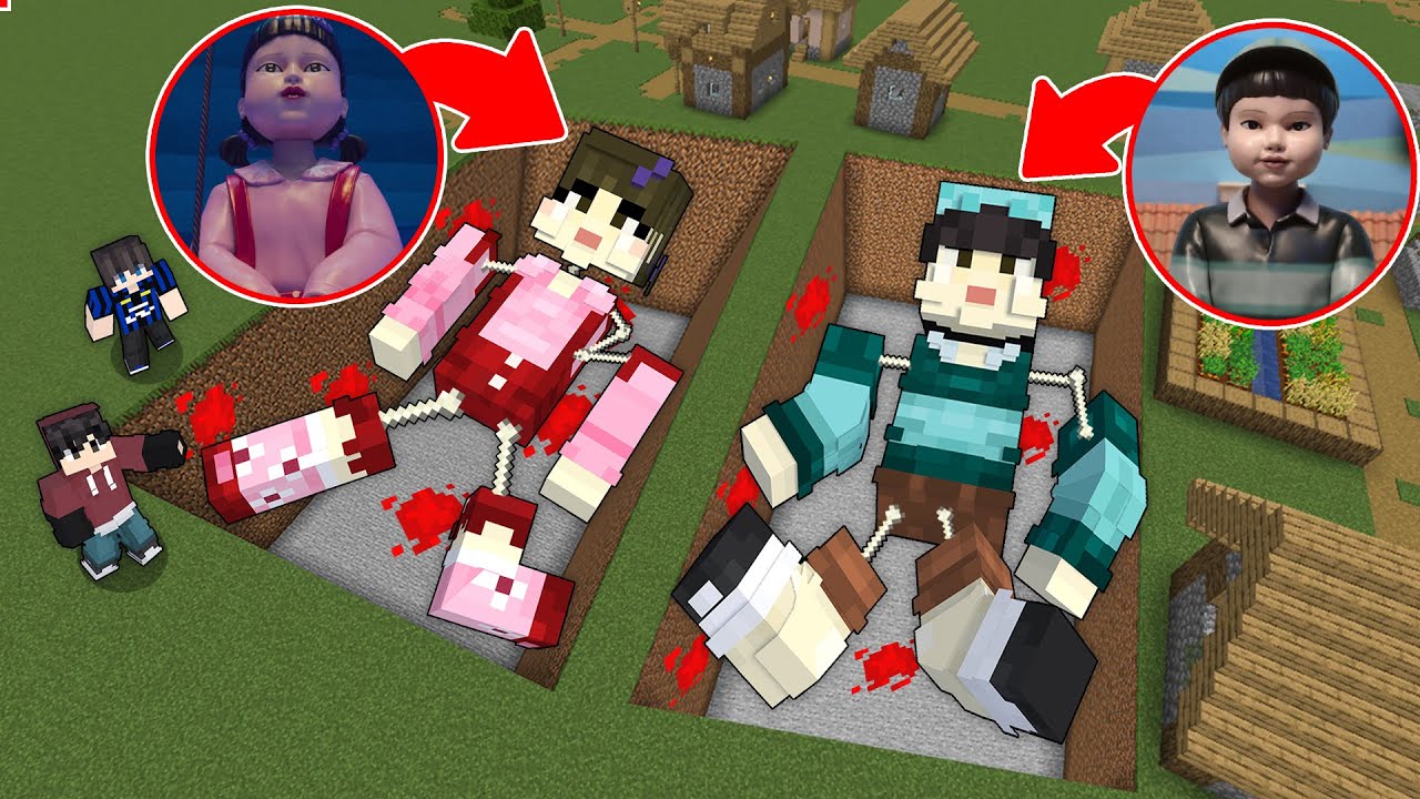We Found A Scary Buried SQUID GAME 3 DOLLS Body In Minecraft!