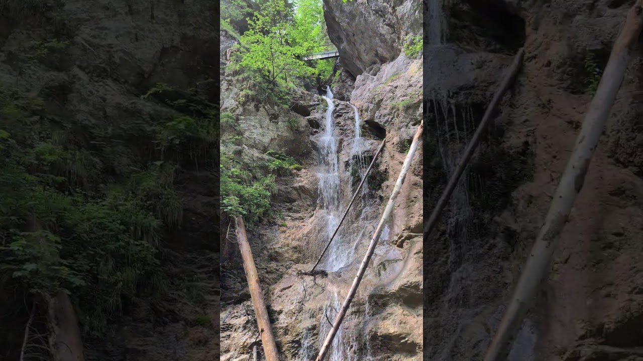Climbing Obrovský Waterfall in the Rain - Via ferrata HZS Kyseľ 🌧️ | Slovakia