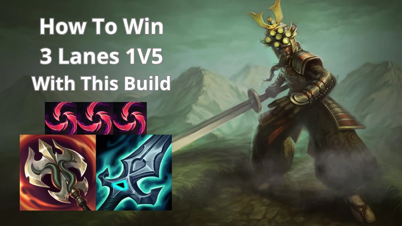 HOW TO WIN 3 LANES 1V5 WITH THIS BUILD