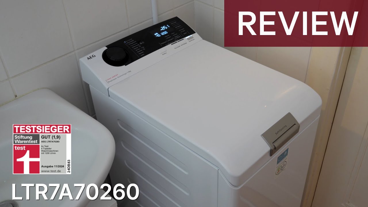 Testsieger im Check: AEG 7000 Toplader mit ProSteam &ndash; Stiftung Warentest GUT (1,9)