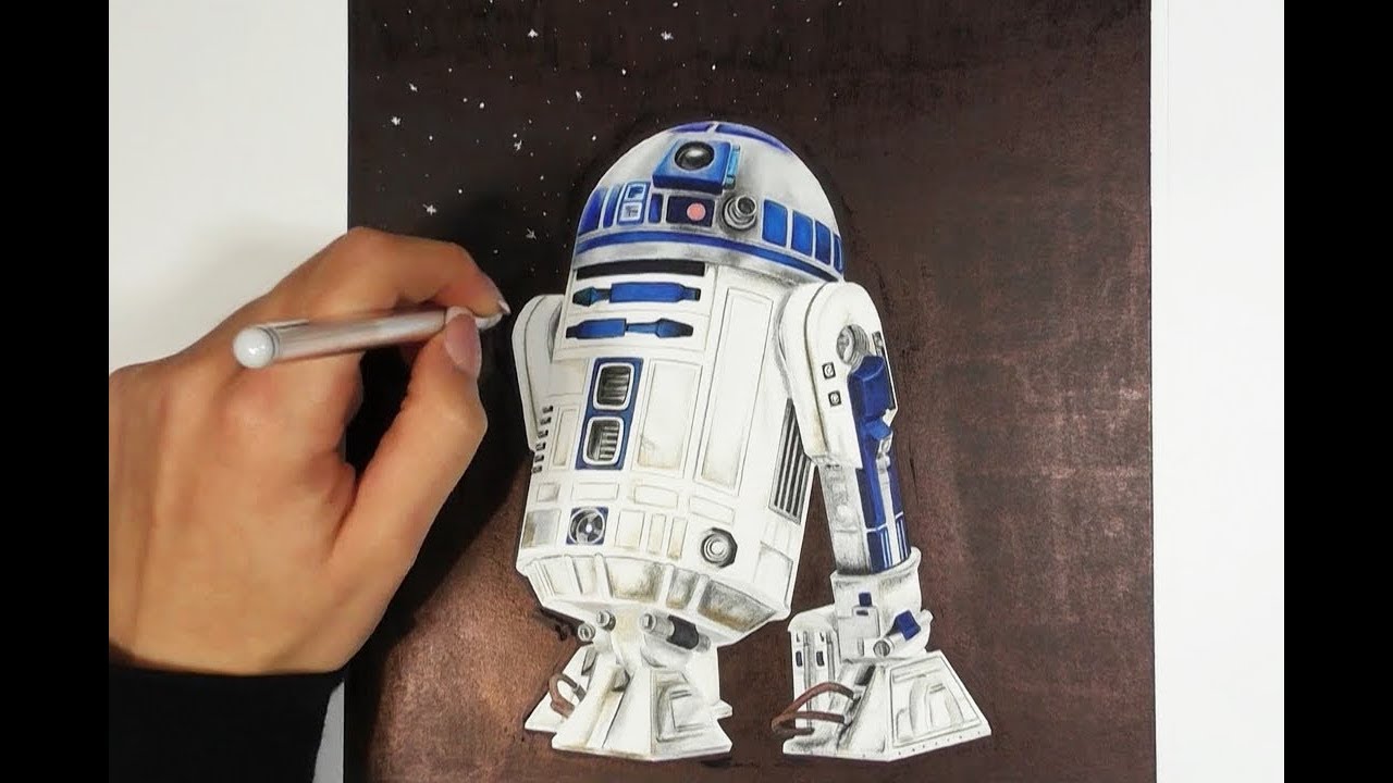 Speed Drawing: R2-D2 - Star Wars - Fan Art