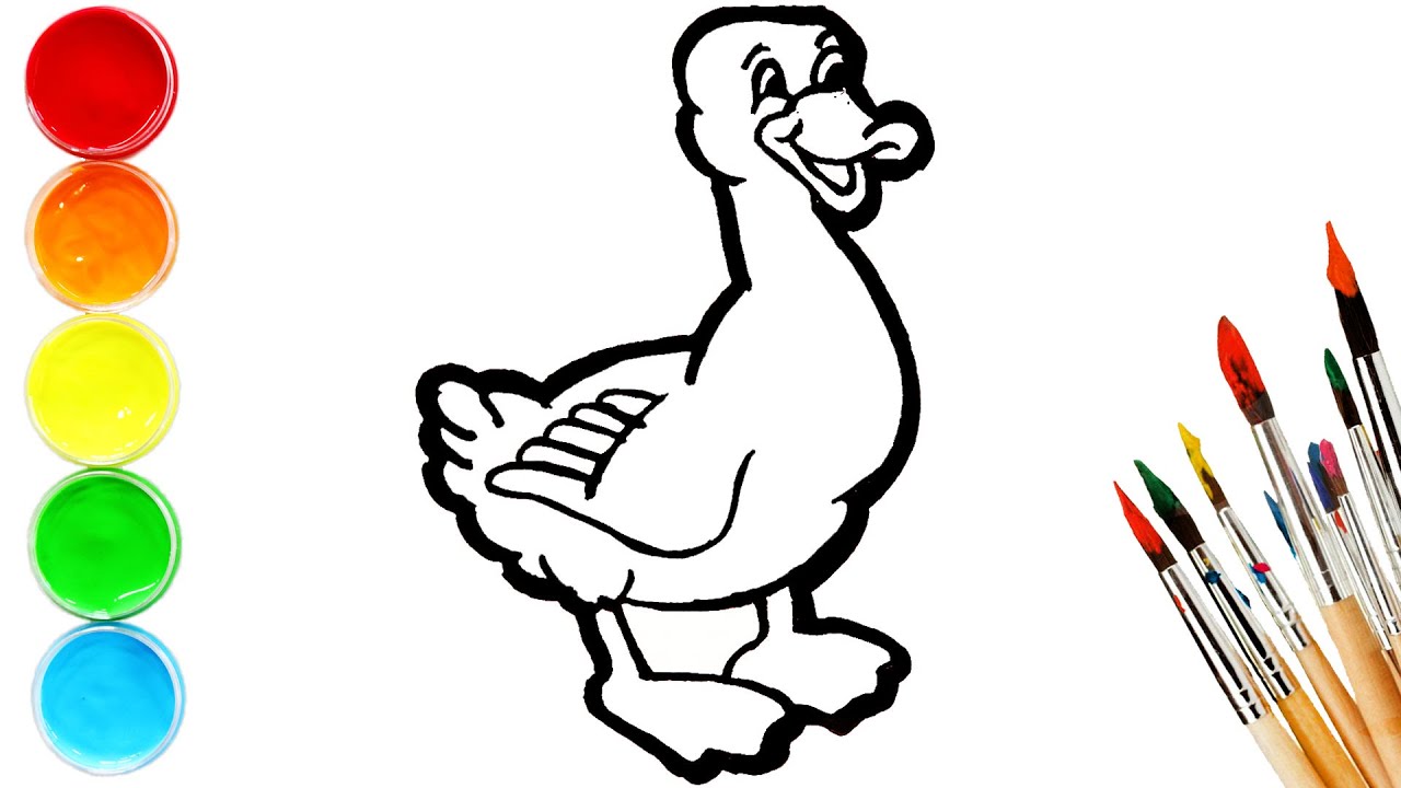 Глиттер утка раскраска и рисунок | Jomy Toy Art ⭐