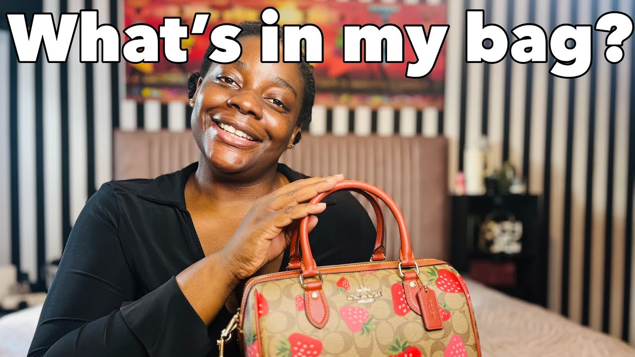 WHAT'S IN MY BAG? 2024 | COACH ROWAN SATCHEL | CHILLING WITH CHEE