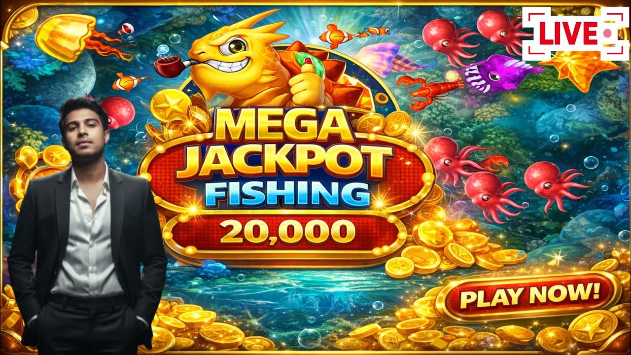 Mega Jackpot Fishing Game 🎣 | Shocking Mega Win 20,000+ Coins | Fish Game