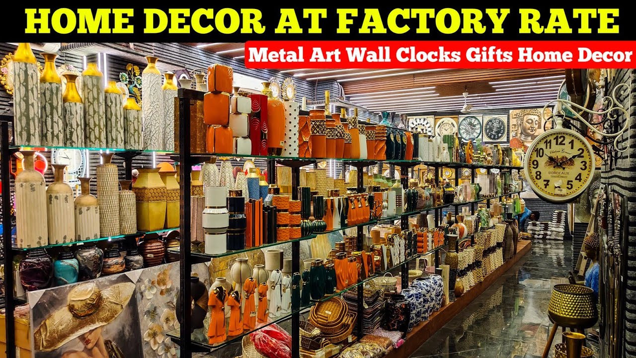 Home Decor Items at Factory Price in Sadar Bazar Home Decor Market | Wall Art Lamps Metal Art Clocks