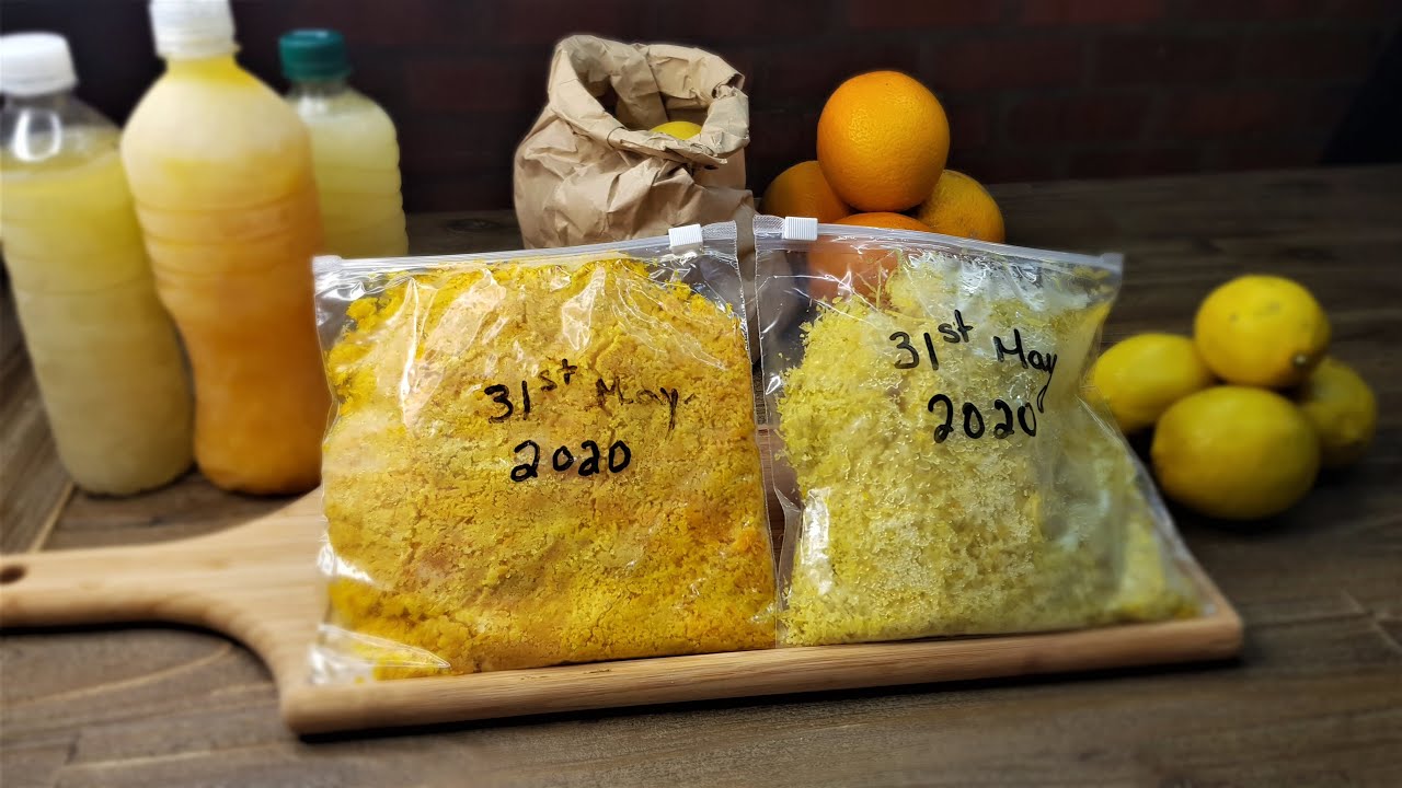 How to Freeze Lemon & Orange Rind (Zest)