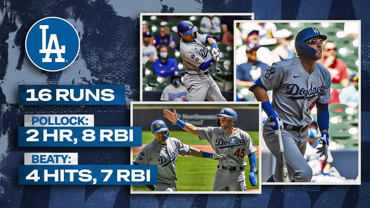Dodgers' offense DOMINATES with 16 runs against Brewers!
