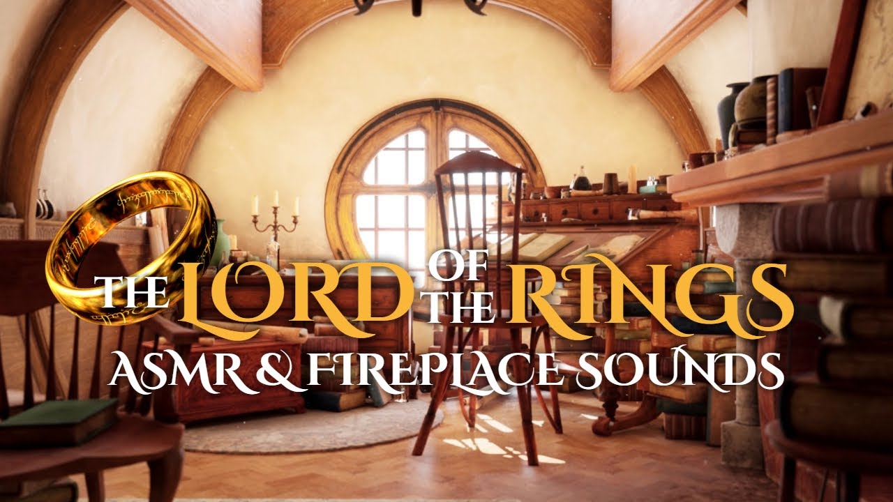 THE LORD OF THE RINGS Ambience | Pomodoro 50/10 TIMER | STUDY Session ASMR Page Turning & FIREPLACE