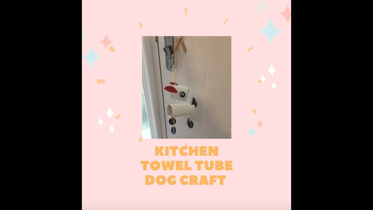 How to make kitchen towel tube dog craft