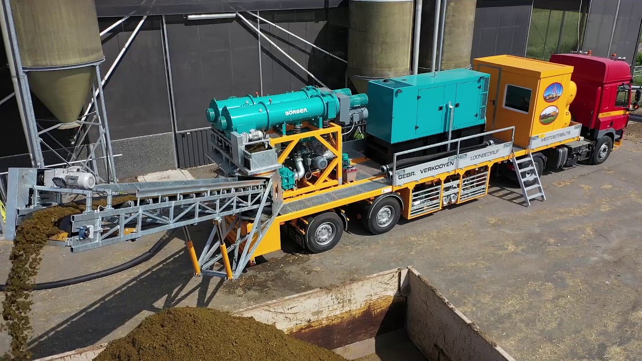 300m³ slurry separation with Börger Bioselect | Gebr. Verkooyen | Mobiele mestscheider