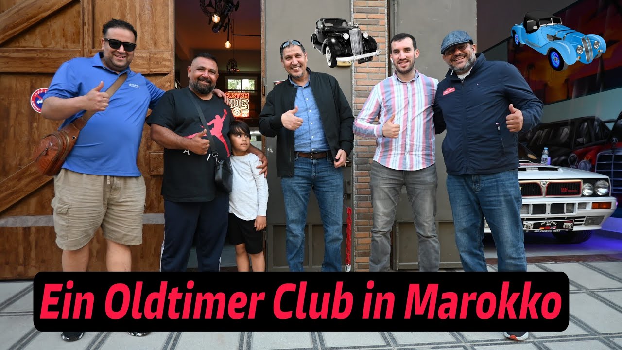 Oldtimer Club Marokko. Wahnsinn was für Autos in den Garagen..