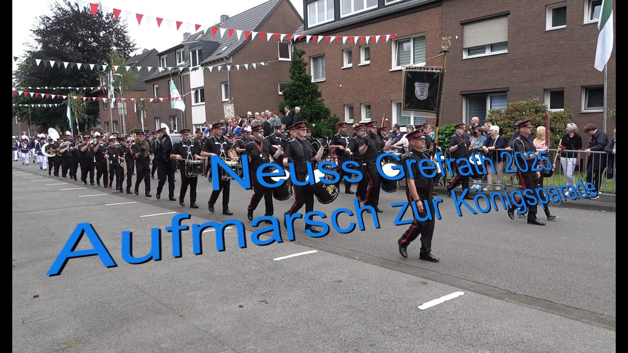 Neuss-Grefrath Schützenfest 2025. Aufmarsch zur Königsparade
