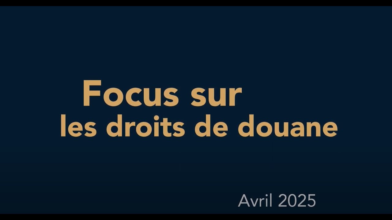 DECRYPTAGE - Les Droits de Douane