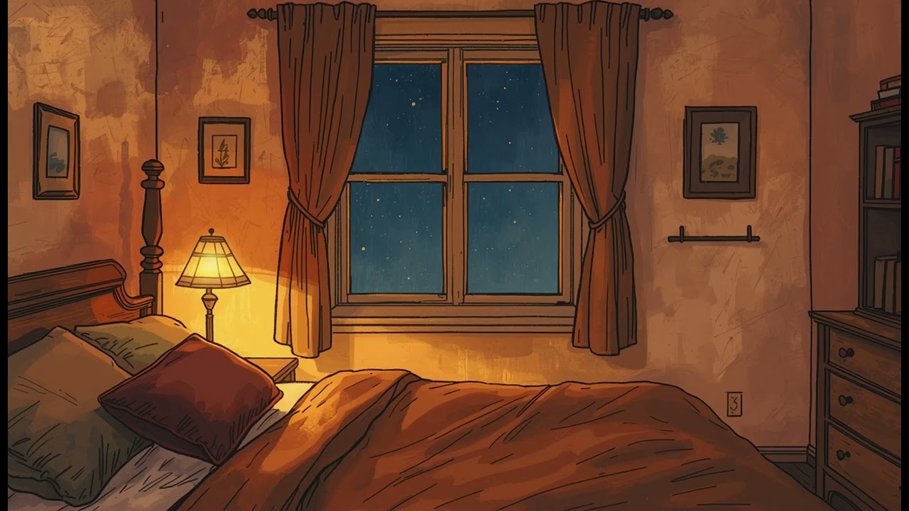 Cozy Bedroom Rain by the Window 🌧️ | Storybook Sleep Ambience | No Music | 3 Hours