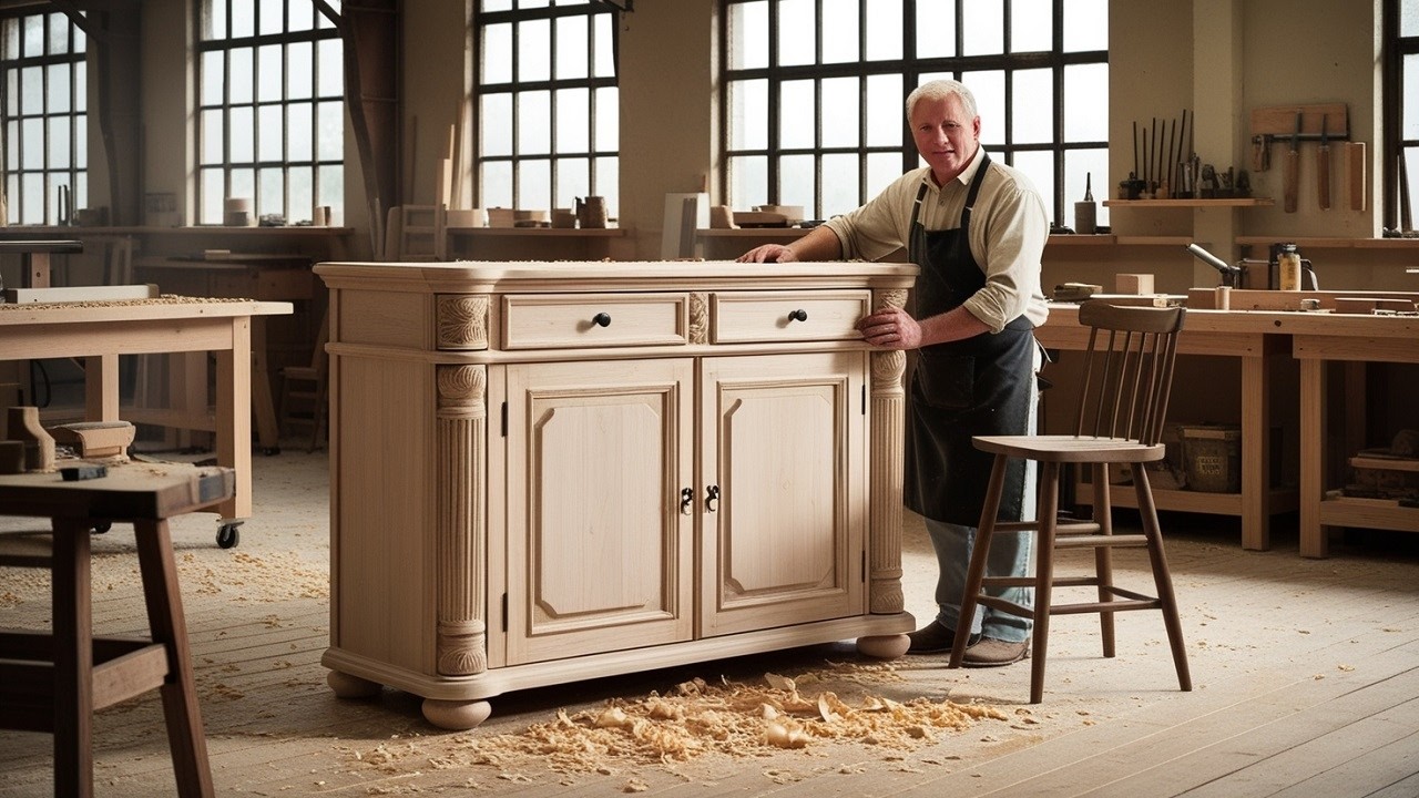 Watch An Uncut CABINET Building Process of a 68-Year-Old Master Craftsman || WOODWORKING