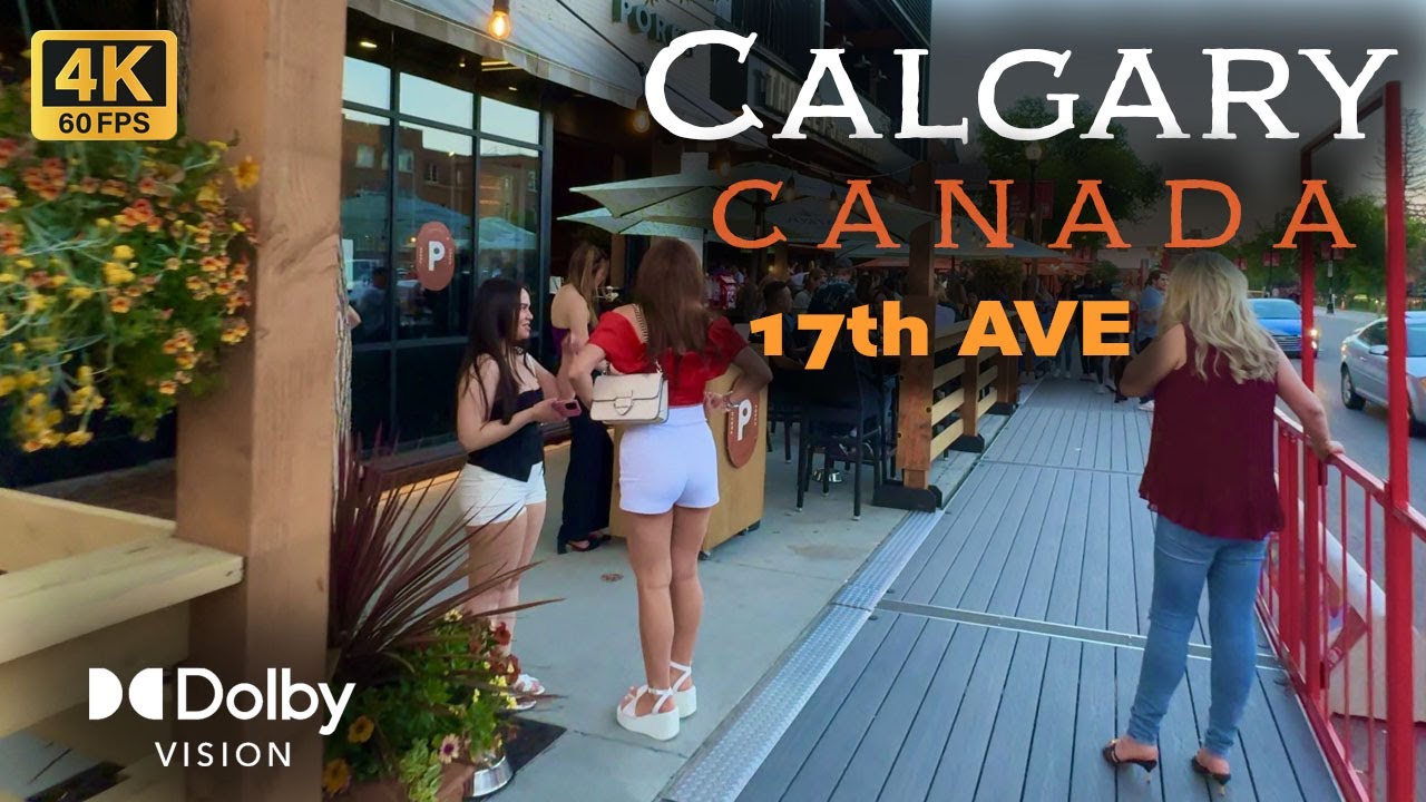 【4K】Calgary Canada Downtown Alberta | 17th Ave | Calgary 4k walking tour | #canada #calgary #4kvideo