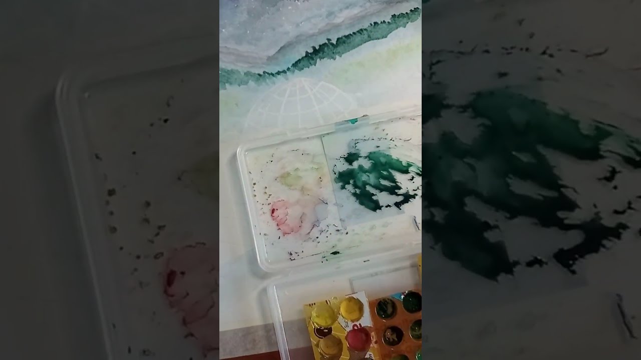 Watercolor using liquid mask