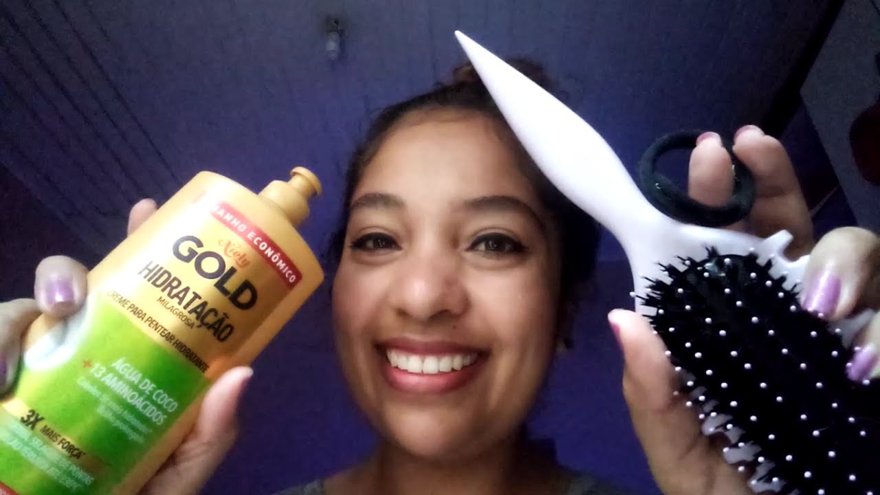 ASMR Repartindo seu cabelo e fazendo tranças (repartição com cabo da escova, escovação, creme)🌙✨