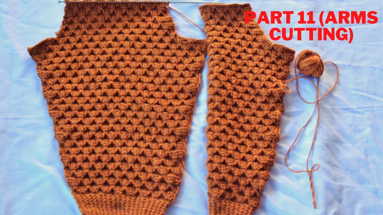 Part 11 (Arms Cutting) Ladies Sweater Bunne Tarika I How To Knit a Sweater I Nepali Knittings